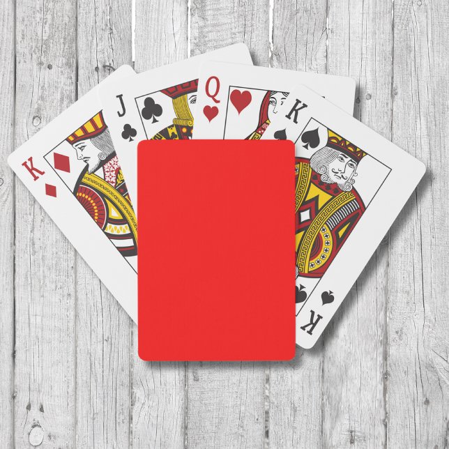 Jeu De Cartes Couleur solide rouge | Classique | Élégant | tenda (Créateur téléchargé)