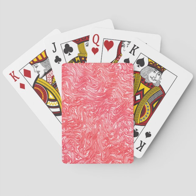 Jeu De Cartes Couleur texture "crème fraise nacrée" (dos)