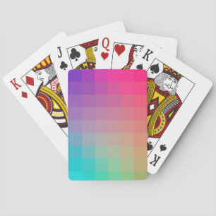 Jeu De Cartes Couleurs arc-en-ciel colorées Design dégradant