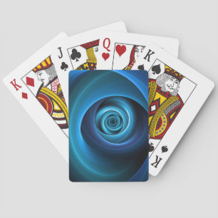 Jeu De Cartes Couleurs bleu spirale 3D Art Abstrait fractal mode