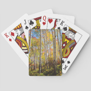 Jeu De Cartes Couleurs d'automne des arbres d'Aspen 5