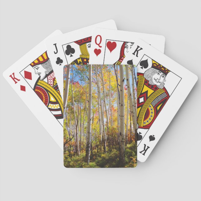 Jeu De Cartes Couleurs d'automne des arbres d'Aspen 5 (dos)