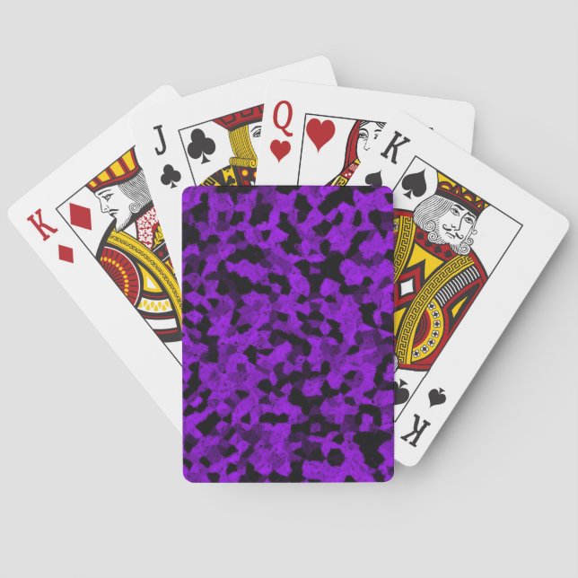 Jeu De Cartes Couleurs de craie noir et violet (dos)