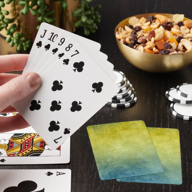 Jeu De Cartes Couleurs de Grunge - Jaune & Bleu (In Situ)