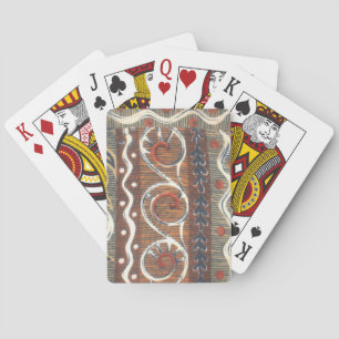 Jeu De Cartes Couleurs de motif ornemental traditionnel vintage