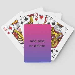 Jeu De Cartes Couleurs dégradées rose et violet