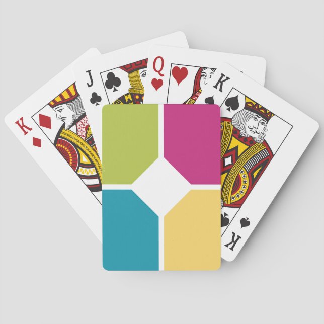 Jeu De Cartes COULEURS D'ÉTÉ Quadrants En option MONOGRAMME (dos)
