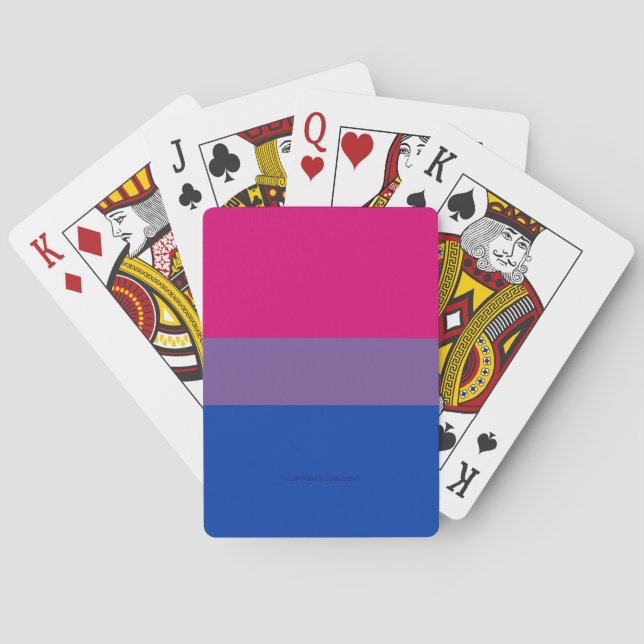 Jeu De Cartes Couleurs du drapeau de fierté bisexuel de Slippery (dos)