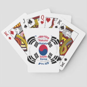 Jeu De Cartes Couleurs du drapeau national sud-coréen Art Imprim