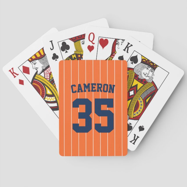 Jeu De Cartes Couleurs entièrement modifiables Bande de baseball (dos)