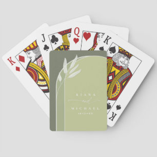 Jeu De Cartes Couleurs Eucalyptus Mariage Vert ID901