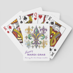 Jeu De Cartes Couleurs personnalisées de Mardi Gras