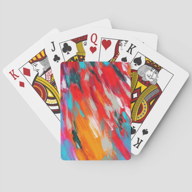 Jeu De Cartes Couleurs Vives Brillantes   (dos)