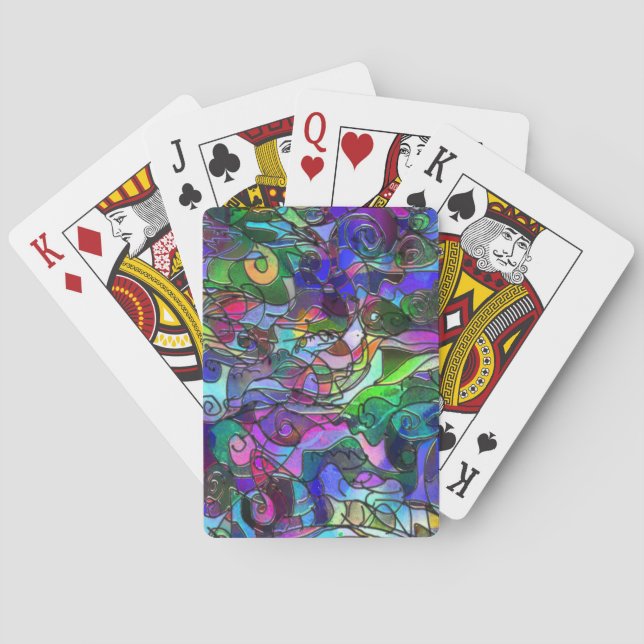 Jeu De Cartes Couleurs Vives et Riches : Comme du Vitrail (dos)