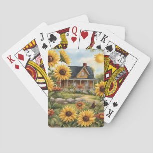 Jeu De Cartes Country Farmhouse Dreamy Golden Sunflowers