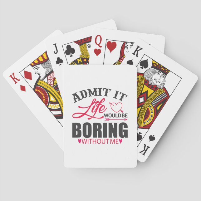 Jeu De Cartes Couple Art Admet It Life (dos)