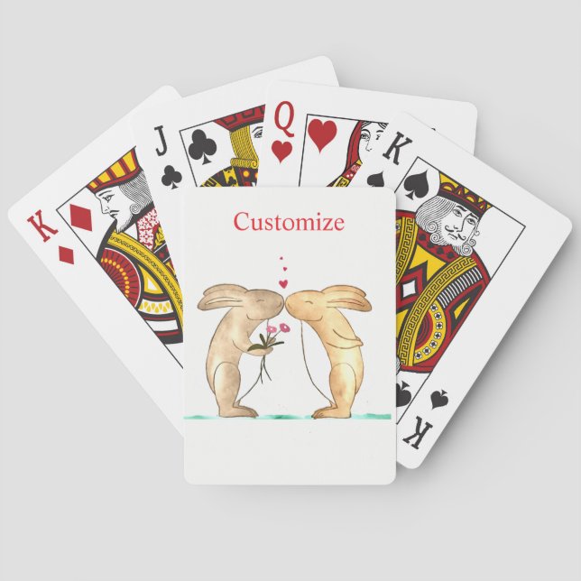 Jeu De Cartes Couple de lapins s'embrassant Thunder_Cove (dos)