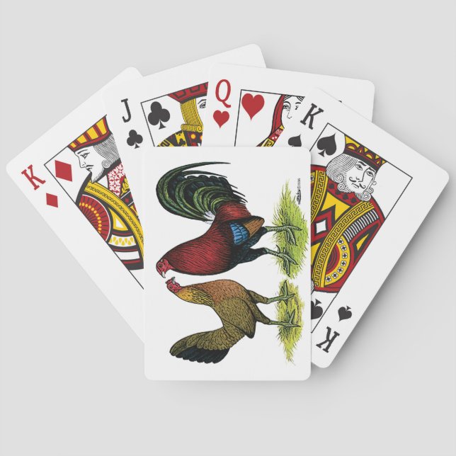 Jeu De Cartes Couple de volailles de combat (dos)