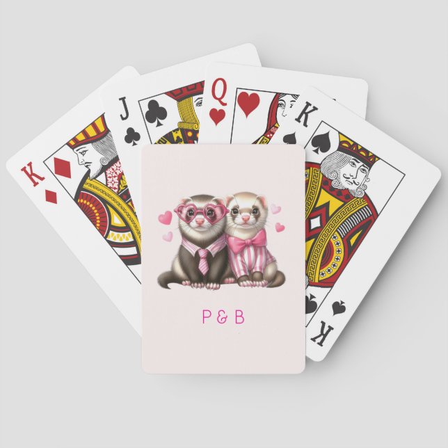 Jeu De Cartes Couple mignon en amour (dos)
