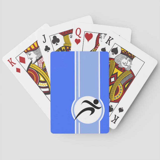 Jeu De Cartes Courant bleu (dos)