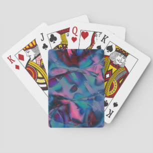 Jeu De Cartes Courbes désordonnées polies de teintes cyan à rose