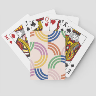 Jeu De Cartes Courbes triées rétro Arrière - plan géométrique