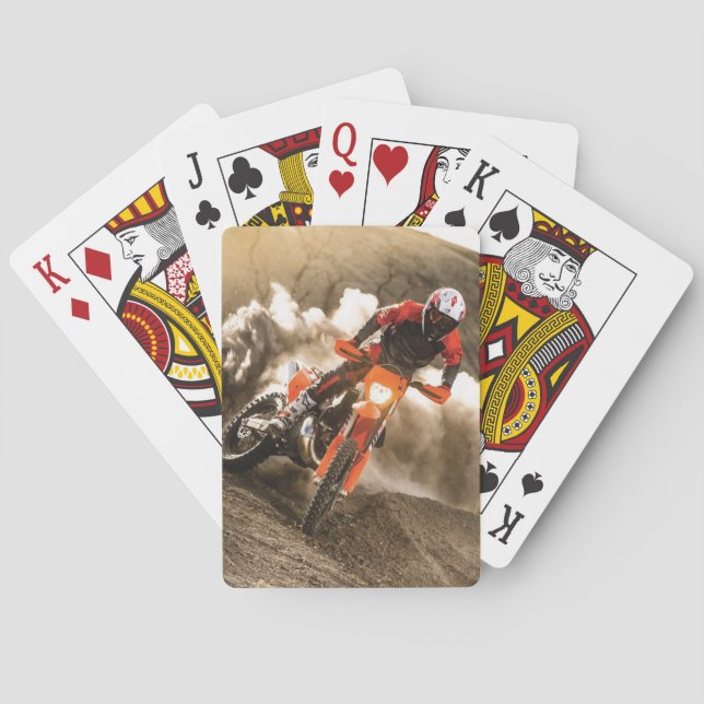 Jeu De Cartes Coureur de Motocross (dos)