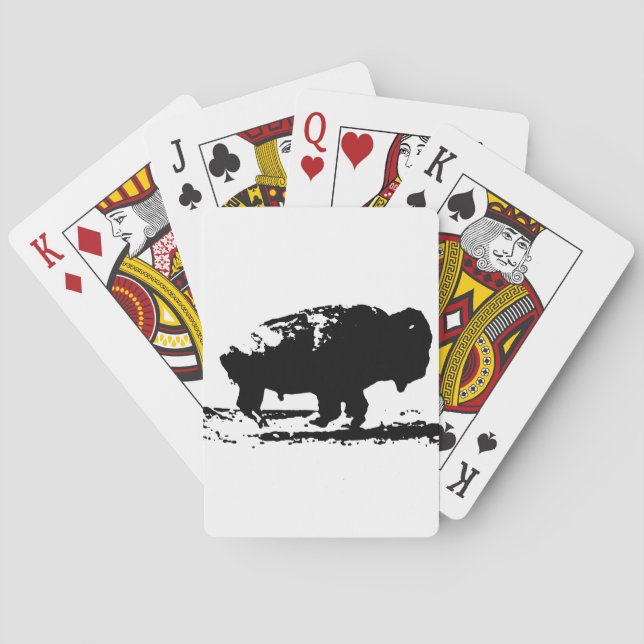 Jeu De Cartes Courir Buffalo Bison Pop Art (dos)