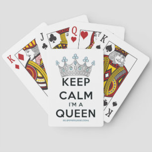 Jeu De Cartes Couronne argentée polie de la reine SlipperyJoe's