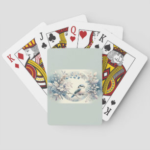 Jeu De Cartes Couronne de baies de merlebleu d'hiver