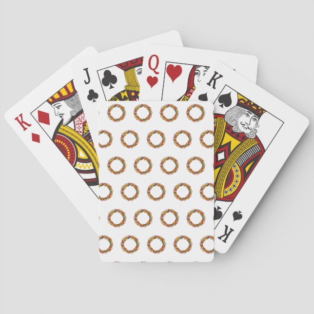 Jeu De Cartes Couronne de feuilles automnales (dos)