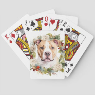 Jeu De Cartes Couronne de Noël festive de Staffordshire américai