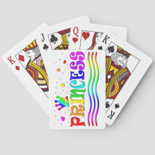 Jeu De Cartes Couronne de princesse arc-en-ciel d'images clipart