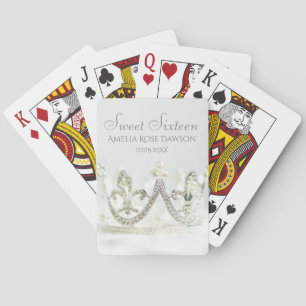 Jeu De Cartes Couronne de princesse argentée, faveur de fête Swe