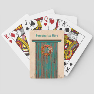 Jeu De Cartes Couronne du sud-ouest du Chili sur une porte en bo