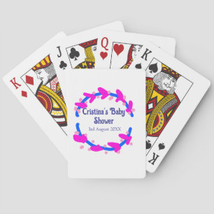 Jeu De Cartes Couronne florale bébé douche bébé violet bleu boho