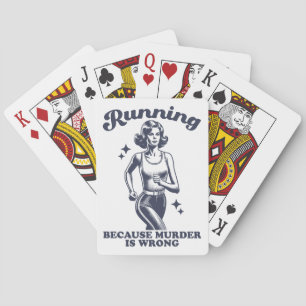 Jeu De Cartes Course à pied drôle parce que le meurtre est faux