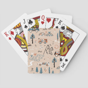 Jeu De Cartes Course hors route, vintage sans couture.