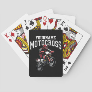 Jeu De Cartes Course Motocross Dirt Bike Rider personnalisée 