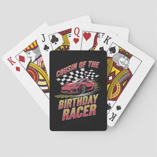 Jeu De Cartes Cousin De L'Anniversaire Racer Racer Family Party (dos)