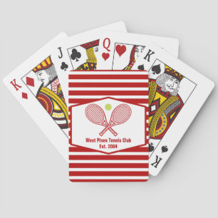 Jeu De Cartes Coutume Tennis Country Club Red Stried