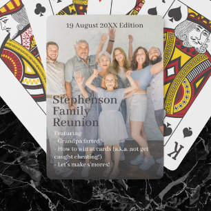 Jeu De Cartes Couverture de magazine de photo de réunion de fami
