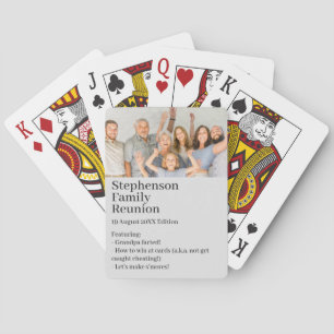 Jeu De Cartes Couverture de magazine de photo de réunion de fami