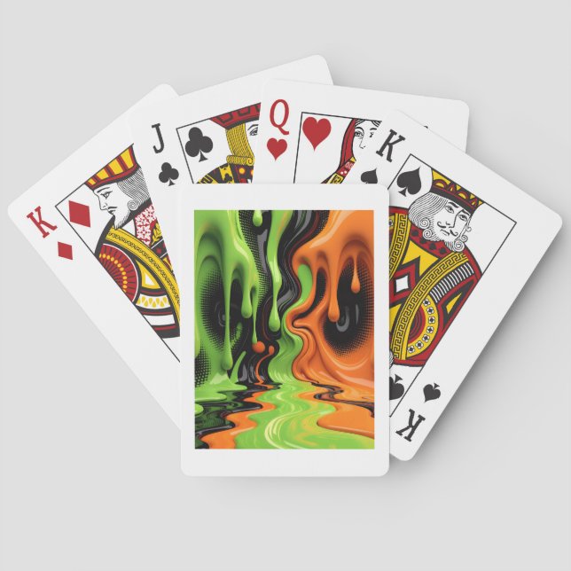 Jeu De Cartes Couverture de Slime Verte et Orange (dos)