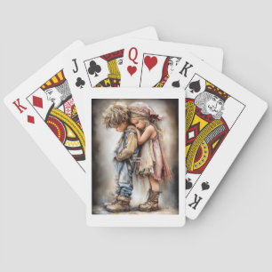 Jeu De Cartes Couverture en polaire de l'amitié touchante pour e
