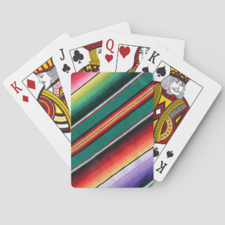 Jeu De Cartes Couverture mexicaine Bande colorée Sud-Ouest