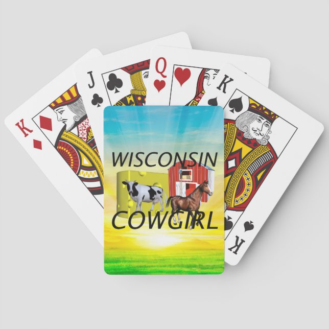 Jeu De Cartes Cow-girl du Wisconsin de PIÈCE EN T (dos)