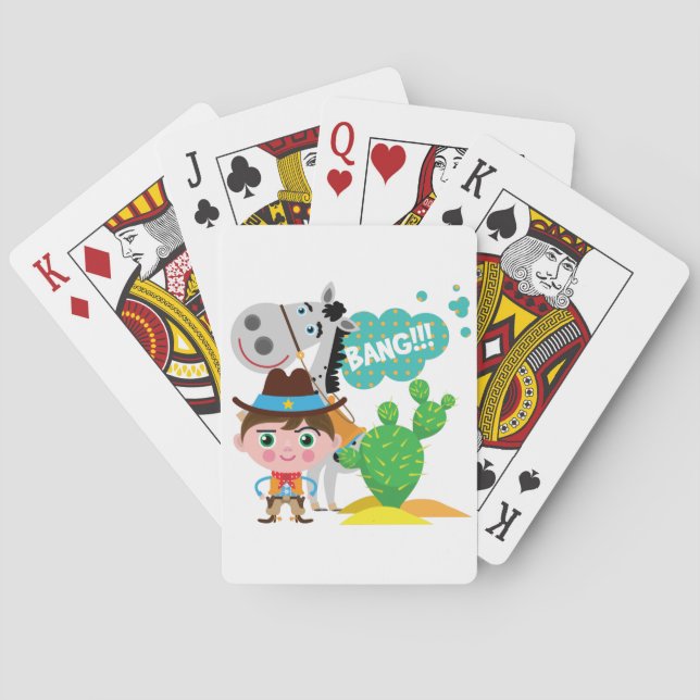 Jeu De Cartes Cowboy et cheval (dos)