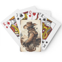 Cowboy Jouer Des Cartes