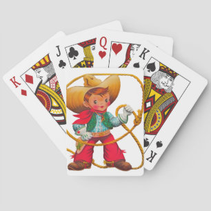 Jeu De Cartes Cowboy Retro Boy Child Cute Western